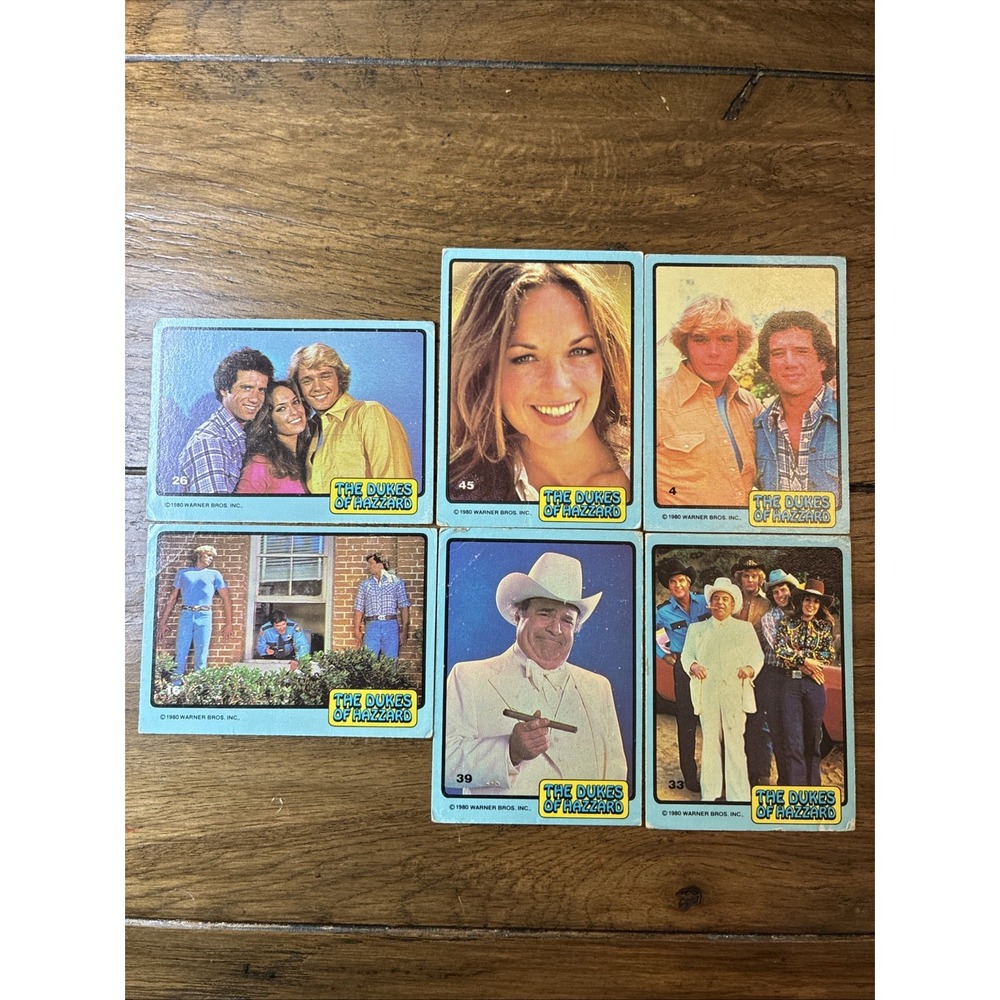 1980 Dukes Of Hazard Lot Of 6 Vintage Trading Cards
